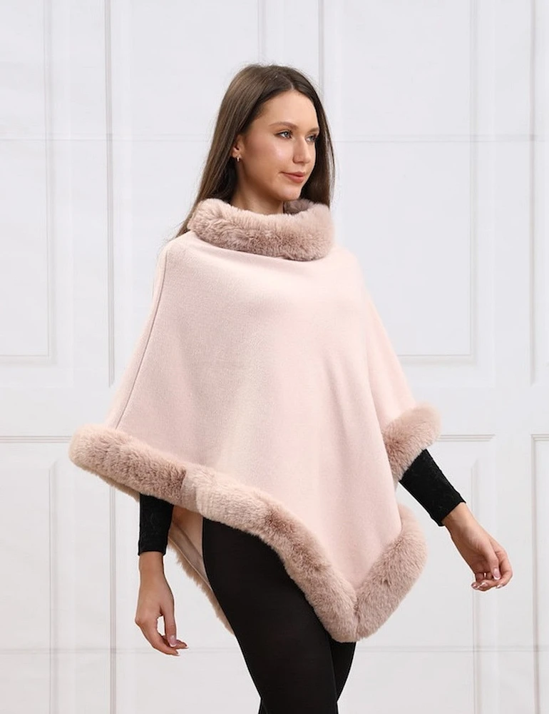 Pink Fashion Cape Poncho