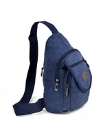 Navy Canvas Slingback Waist Pouch