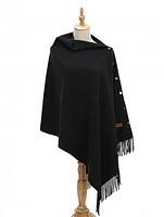 Cashmere Shawl with Buttons: Scarf Fashion