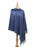 Cashmere Shawl with Buttons: Scarf Fashion