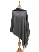 Cashmere Shawl with Buttons: Scarf Fashion