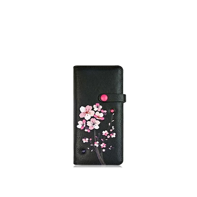 Gemma Black Long Wallet - Fashionable Unique Purse