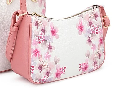 Pink Flower Crossbody Wallet - Unique Fashion Purse