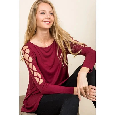 Shop Local Fashion: Burgundy Cross Top