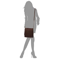 Chic Tan Fringe Crossbody Bag