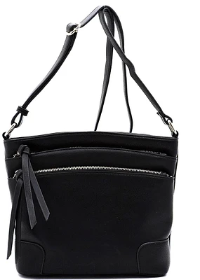 Shop Local Fashion: Black Multi Zip Crossbody WU059