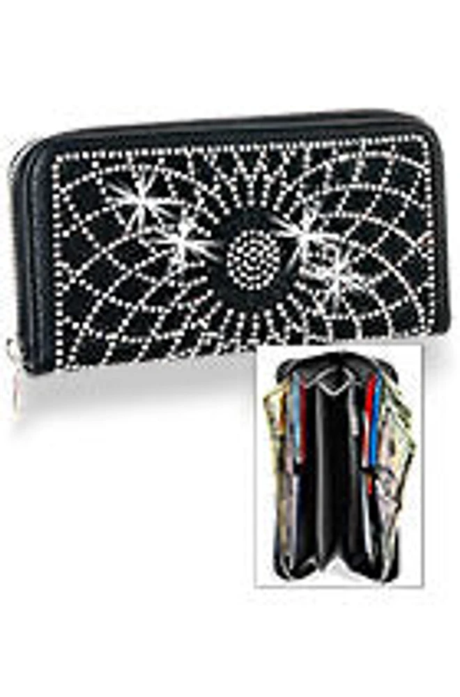 Local Fashion: Black Web Bling Wallet