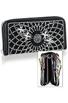 Local Fashion: Black Web Bling Wallet