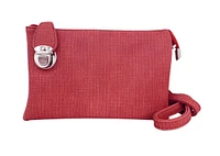 Local Fashion: Berry Linen Multi Pouch Wristlet