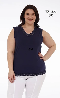 Shop Local: Navy Tank with Lace Top & Bottom