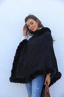 Local Shop Fashion: Black Knit Poncho