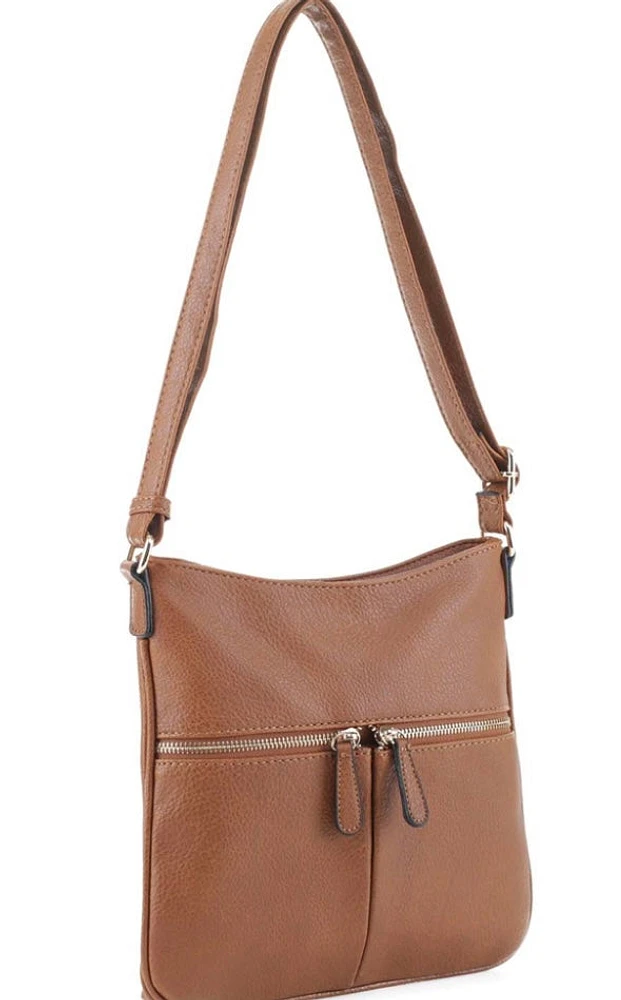 Shop Local Fashion: Brown Front Zip Crossbody