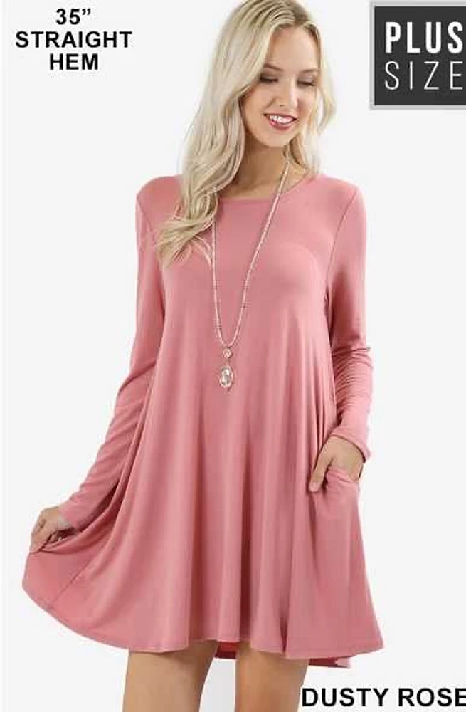 Dusty Rose Swing Tunic Plus MC - Shop Local Fashion