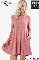 Dusty Rose Swing Tunic Plus MC - Shop Local Fashion