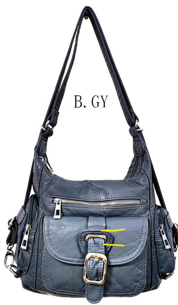 B grey small 3 in 1 style backpack purse