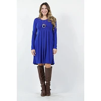 Shop Local Blue Pleated Dress - Unique Fashion