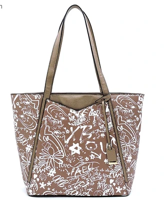 Shop Local Fashion: Unique Bronze Graffiti Tote