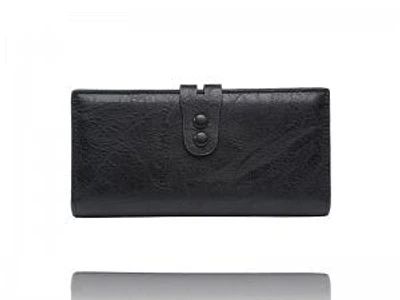 Black Avery RFID Checkbook Wallet