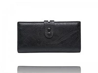 Black Avery RFID Checkbook Wallet