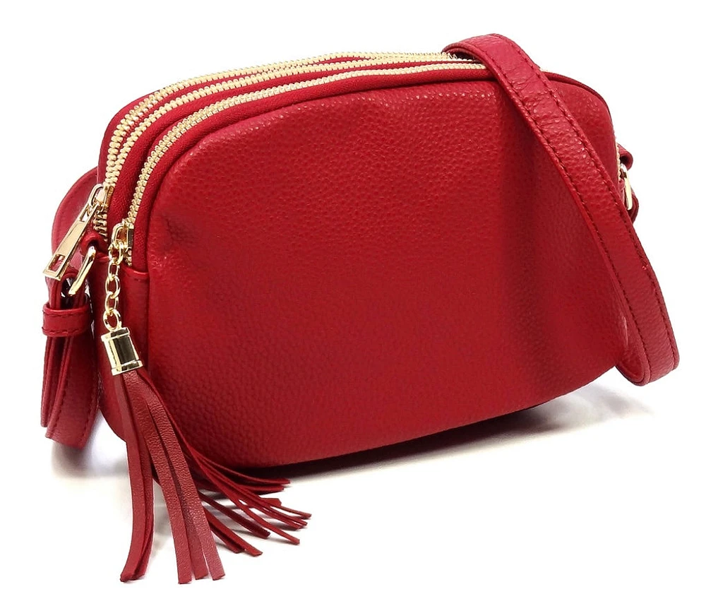 Red Crossbody with Tassel Zipper - Shop Local