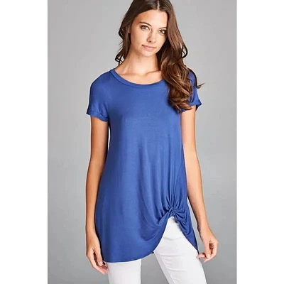 Shop Local Denim Blue Twist Tunic - Unique Fashion EC3921