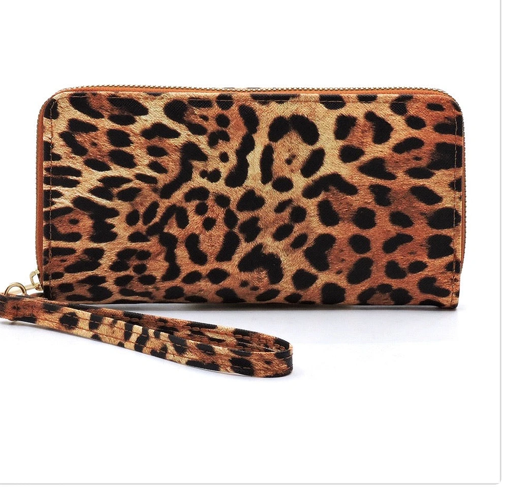 "Leopard Wallet with Wristlet Strap" - Shop Local Fashion Unique