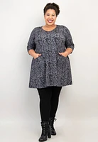 Unique Fashion Bamboo Veronica Tunic - Blue Space