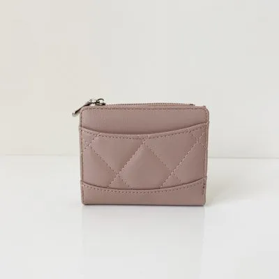 Blush wallet with zip pocket