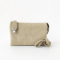 Beige Linen Look Wristlet - Shop Local Fashion