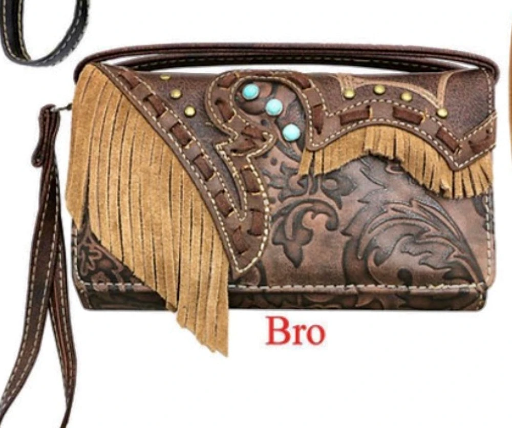 Brown fringe Wallet