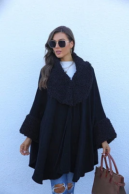 Shop Local Fashion: Black Collar Cape with Sleeves