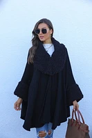 Shop Local Fashion: Black Collar Cape with Sleeves