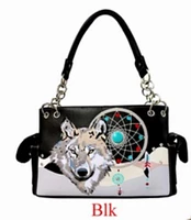 wolf dreamcatcher purse with chain