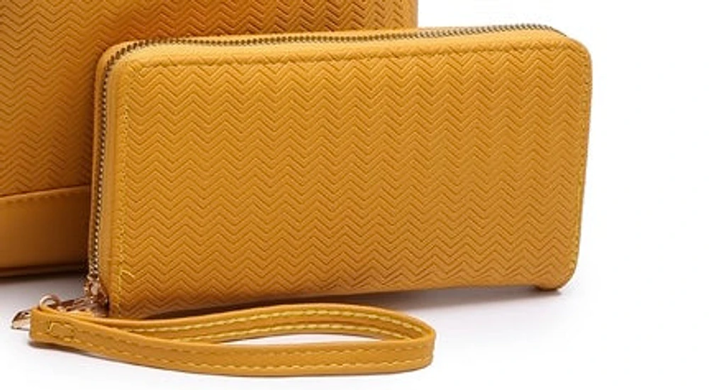 Shop Local Fashion: Unique Yellow Chevron Wallet