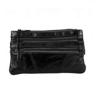 Black leather Fanny pack HJ315