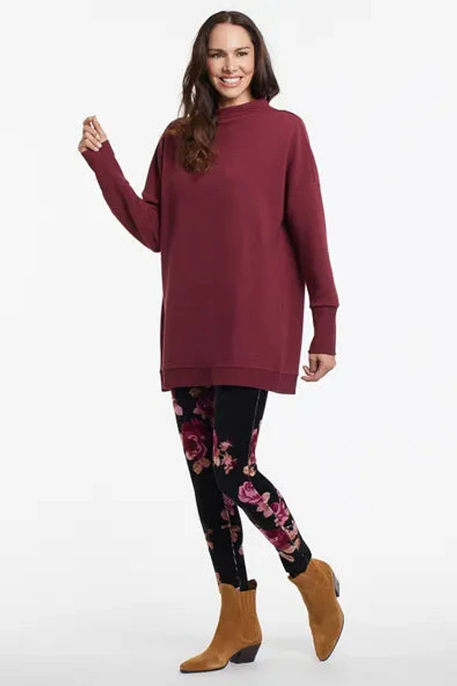 Shop Local Fashion: Tribal Funnel Neck Tunic Ruby Wine