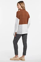 Local Fashion: Unique Colour Block Funnel Neck Sweater