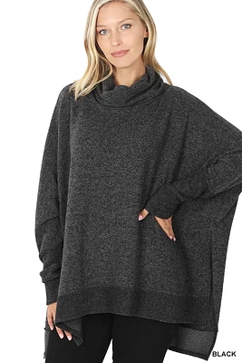 Unique Fashion Black Melange Sweater