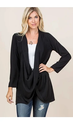 "Black twist long sleeve pullover EC7769" - Local Fashion Unique