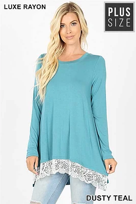 Shop Local Fashion: Dusty Teal Lace Tunic