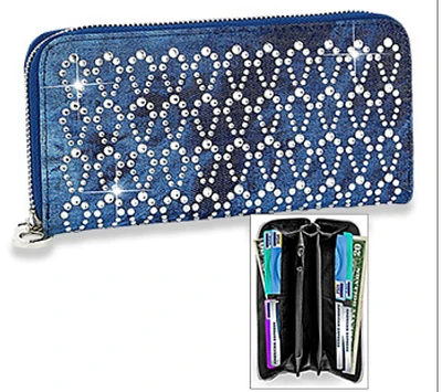 Shop Local Fashion: Unique Blue Teardrop Bling Wallet