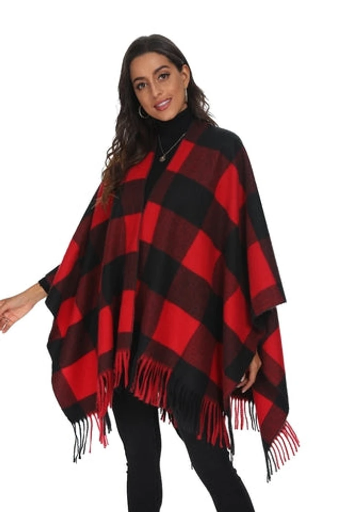 Shop Local Fashion: Blk/Red Square Blanket Cape