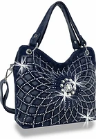 Shop Local Navy Web Bling Handbag