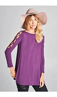 Shop Local: Fashionable Violet Cross Top EC3914