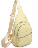 Yellow fashion sling backpack