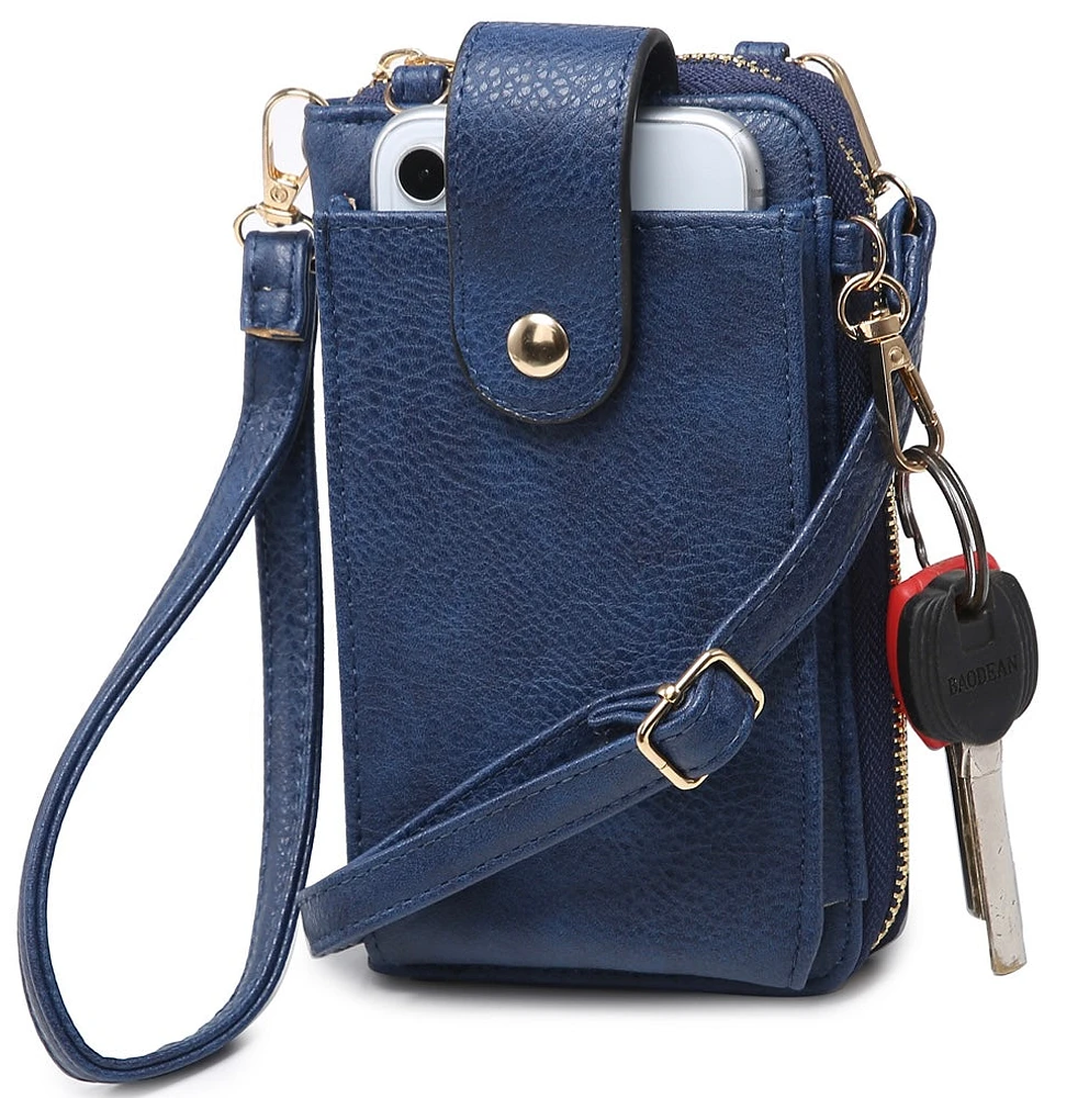 Shop Local Navy Cell Phone Wristlet Fashion