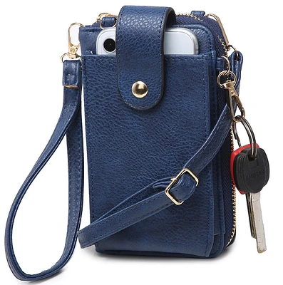 Shop Local Navy Cell Phone Wristlet Fashion