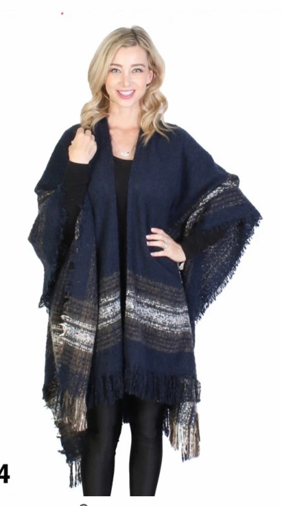 Shop Local Fashion: Navy Blanket Cape