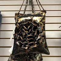 Gold Cheetah Print Ruffle Purse: Shop Local Fashion