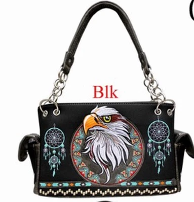 Shop Local Black Eagle Handbag with Chain